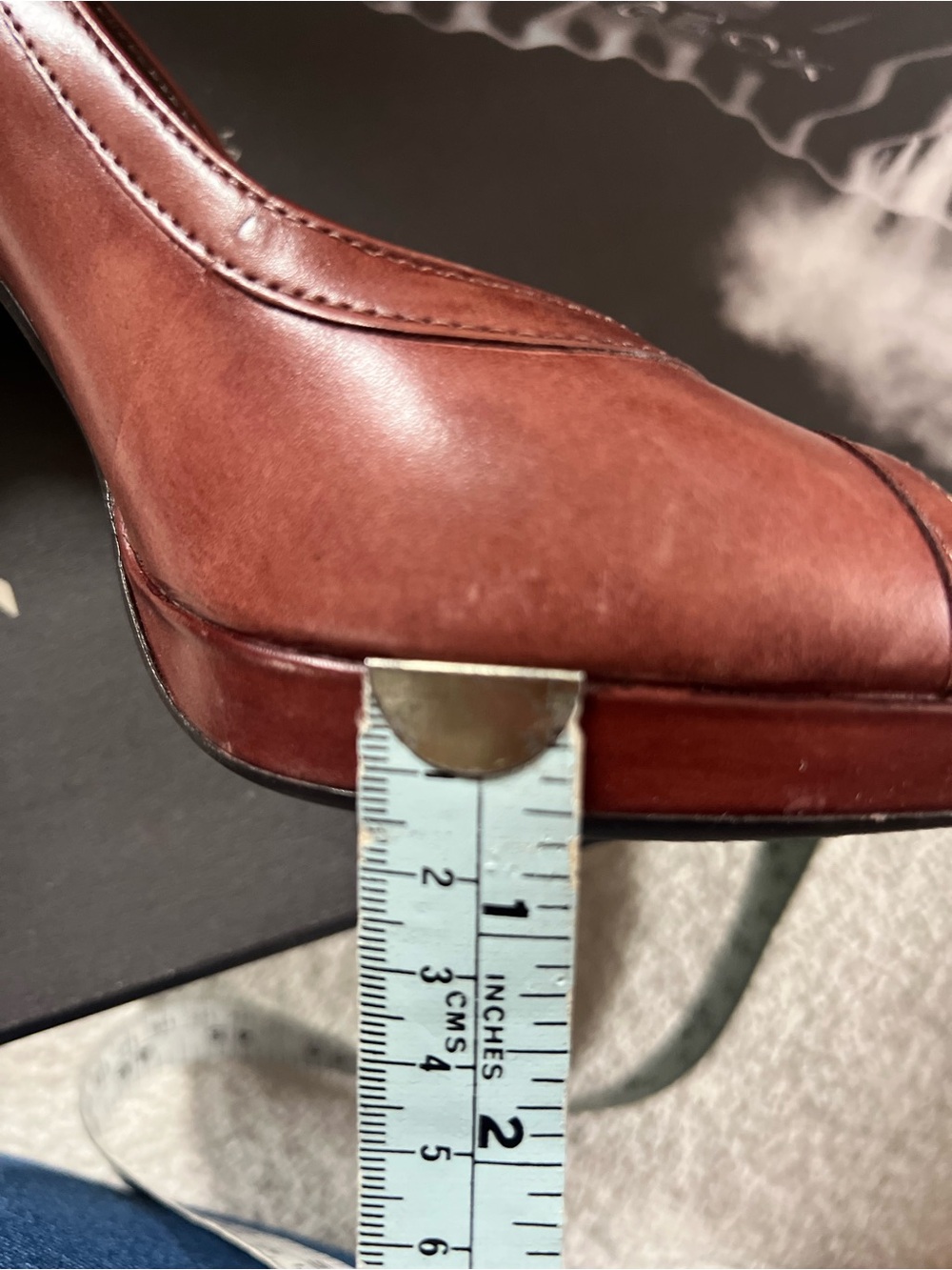 Geox Beautiful Brown/Tan Leather Open Toe Heels - Picture 6 of 12
